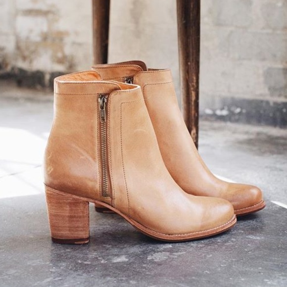 Frye Shoes - Frye Boots Addie Double Zip Booties in Dusty Rose